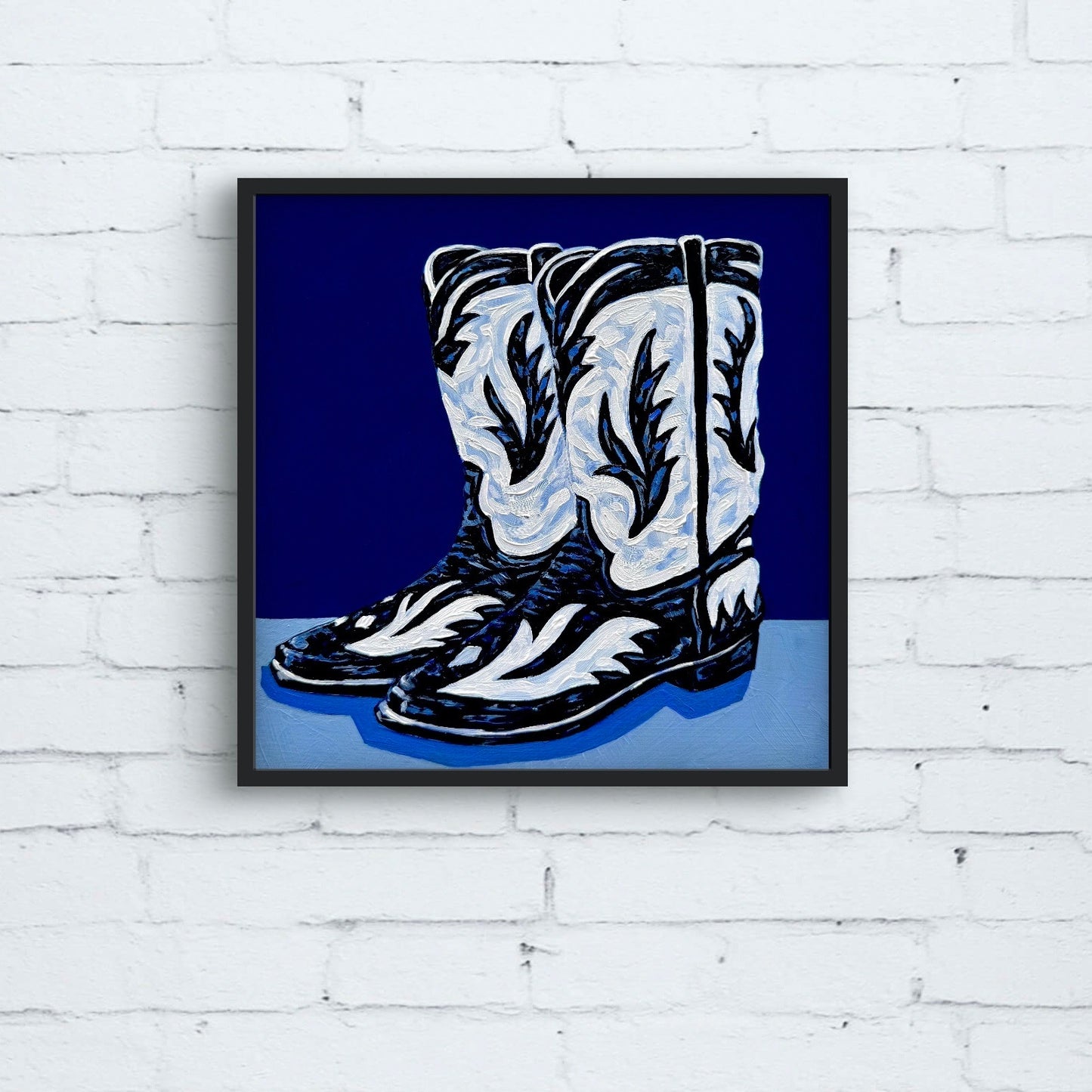 Blue Boot Print