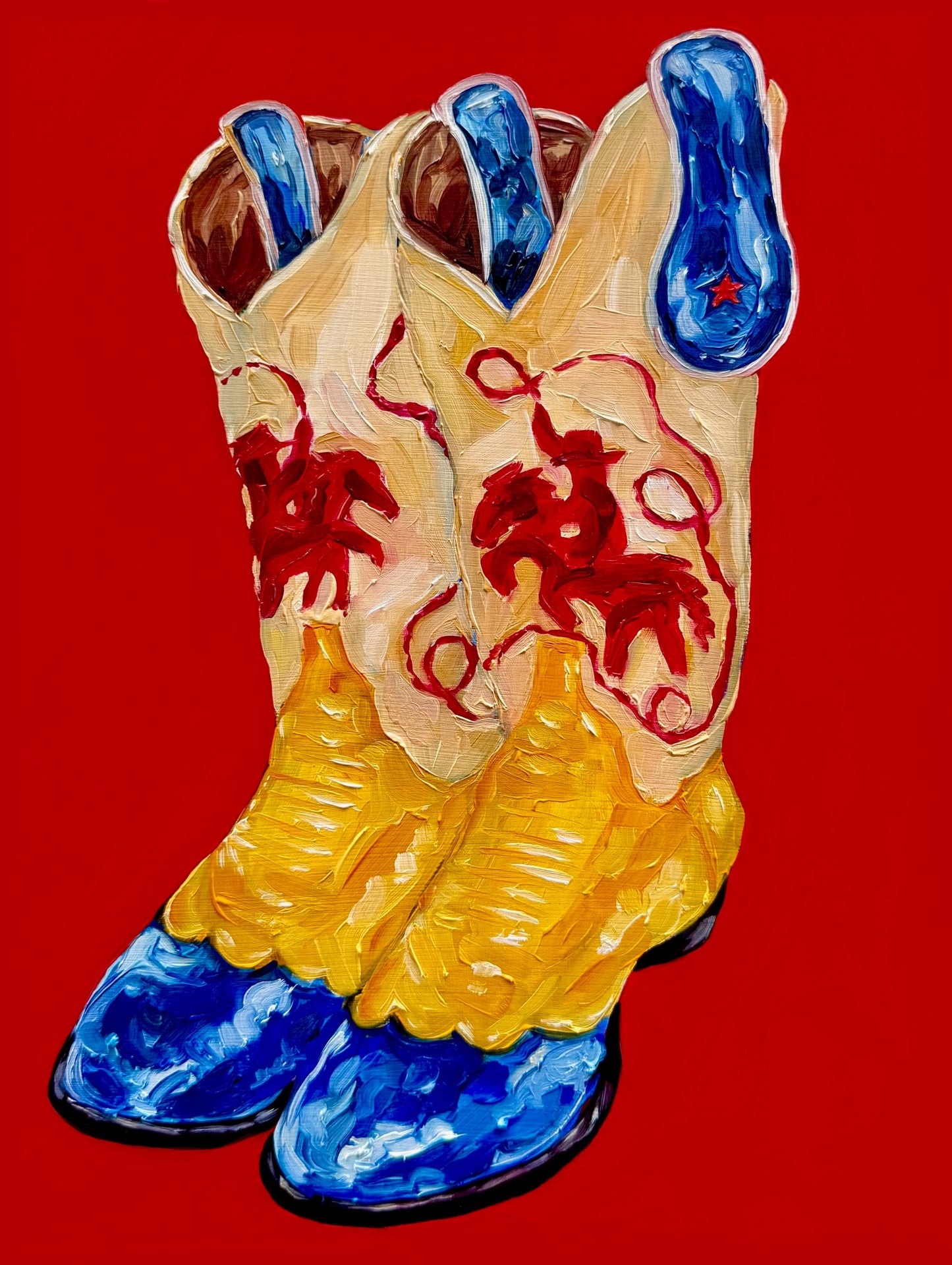 Red Boot Print
