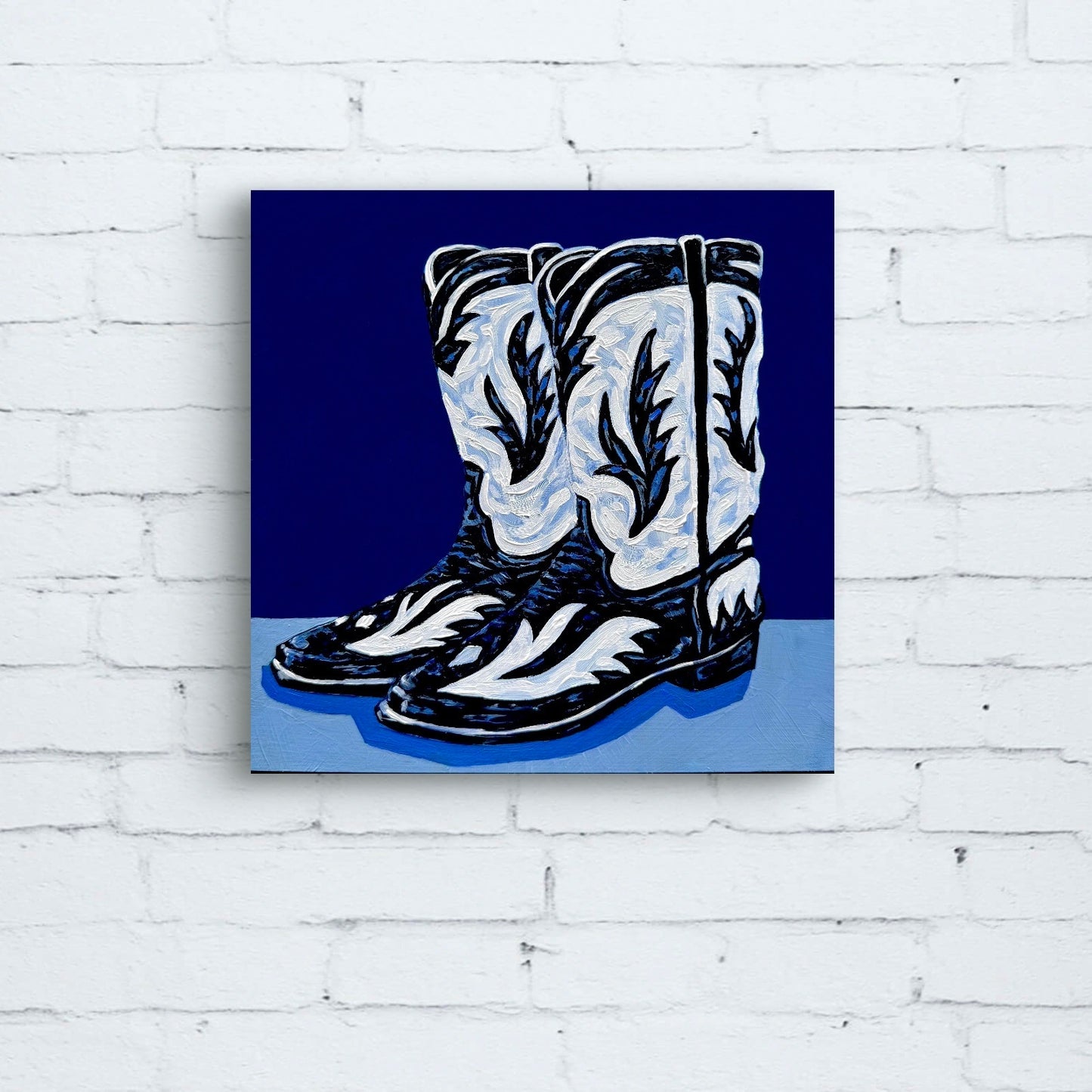 Blue Boot Print