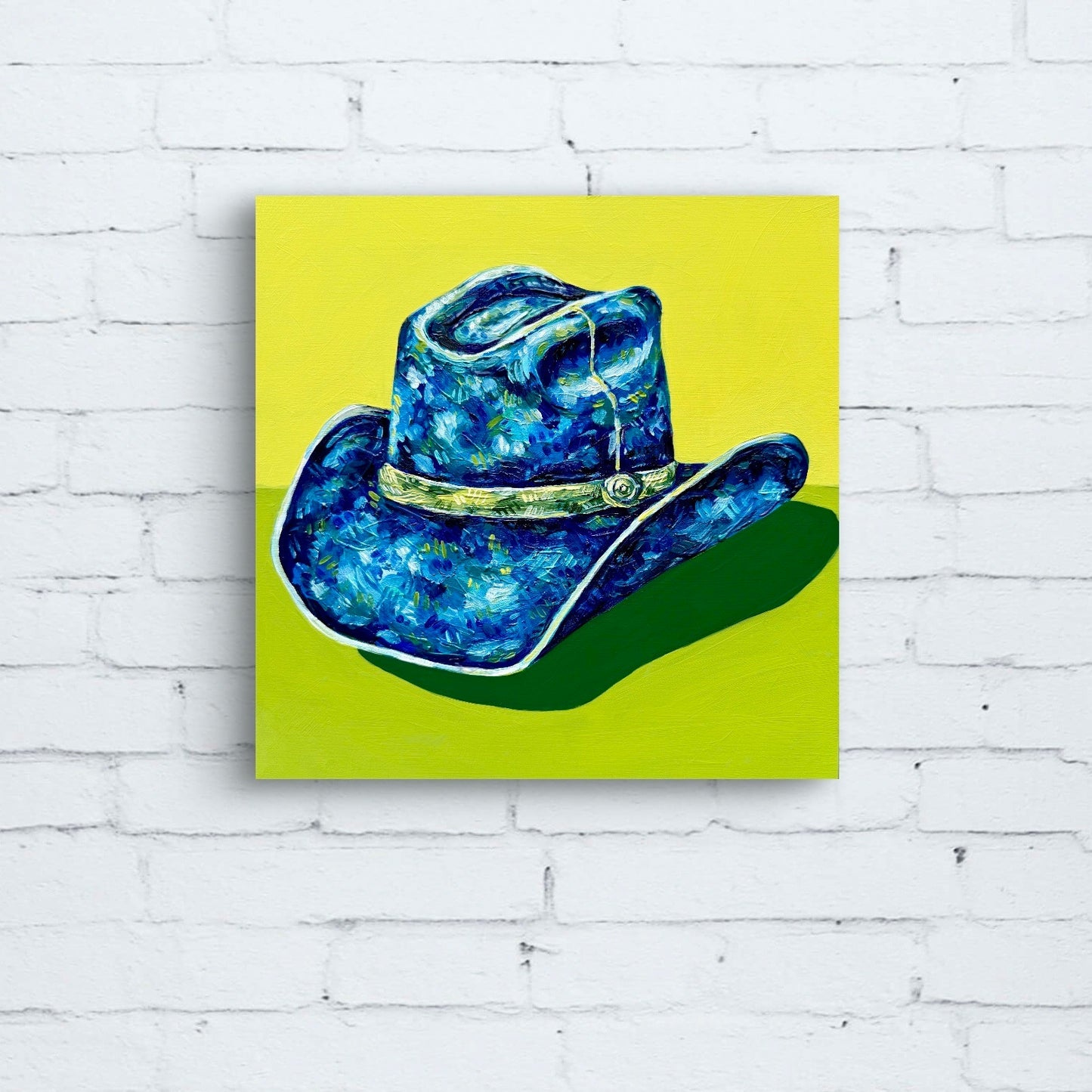 Blue Hat Print