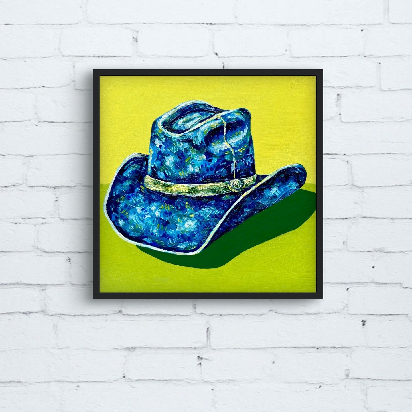 Blue Hat Print