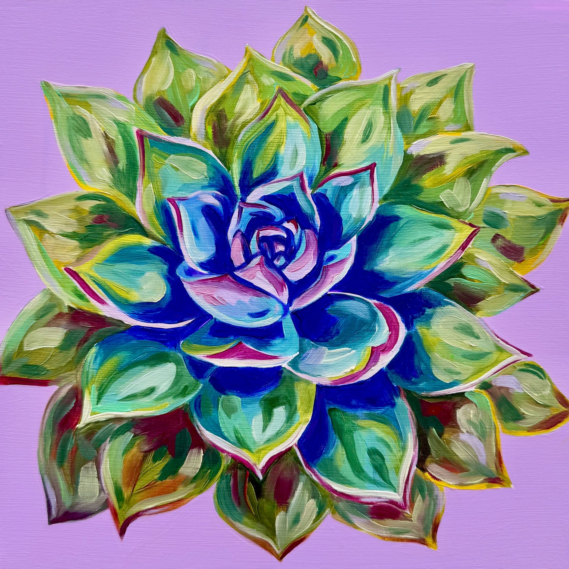 paintings of succulent plants Succulent Print – The Artist Cal
